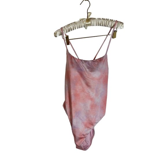 Victoria's Secret Shimmery Pink Tie-Dye One Piece Swimsuit L NWT - Picture 4 of 11